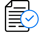 Icon of document with checkmark
