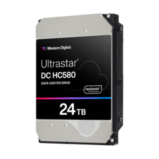 Wd ultrastar dc hc580 wuh722424ale6l4 24tb enterprise hdd levi pogled