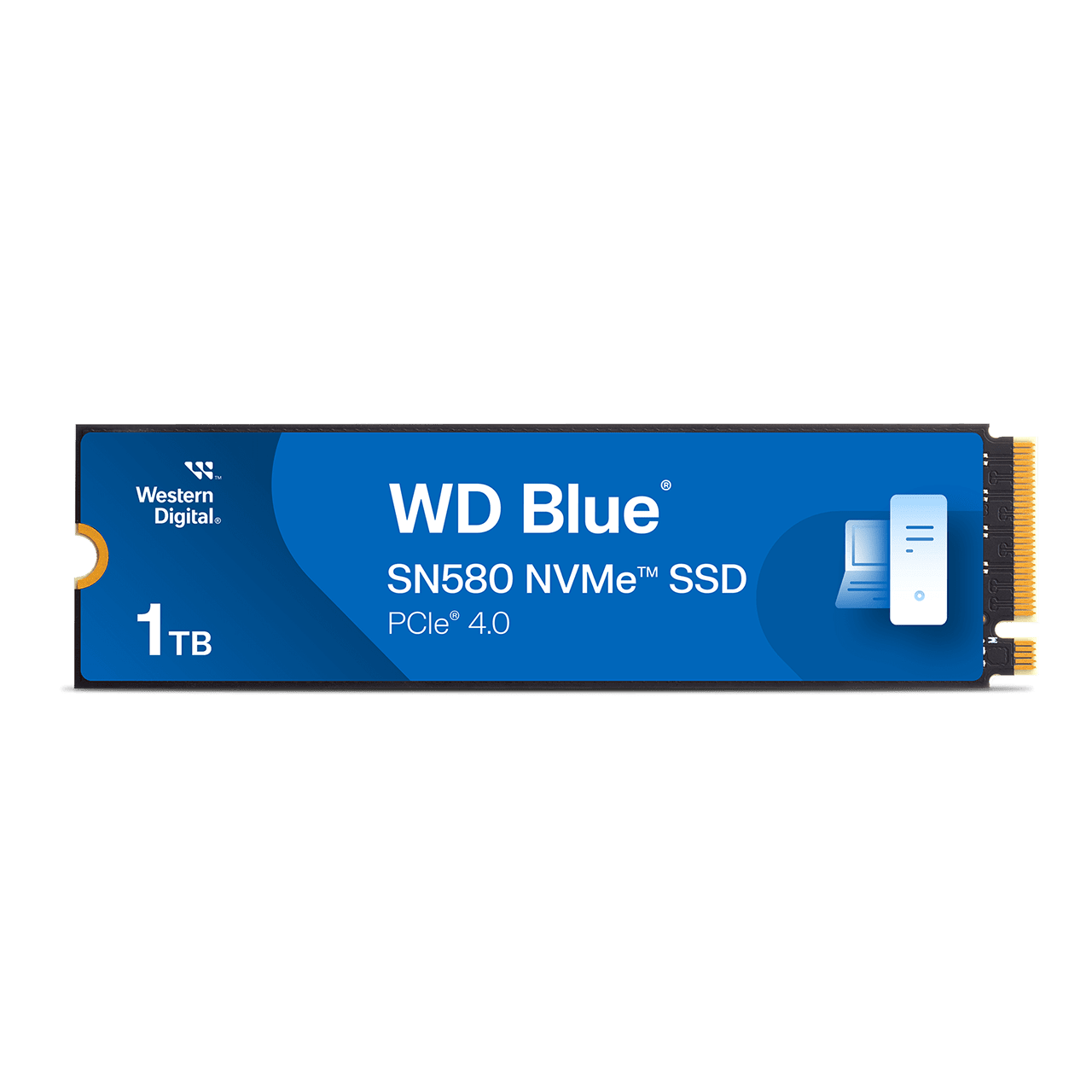 WD Blue SN580 NVMe SSD 1TB sprijeda