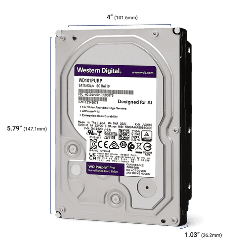 WS Purple Pro 3.5-inch HDD Dimensions