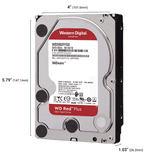 WD Red Plus Dimensions