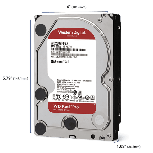 WD Red Pro Dimensions