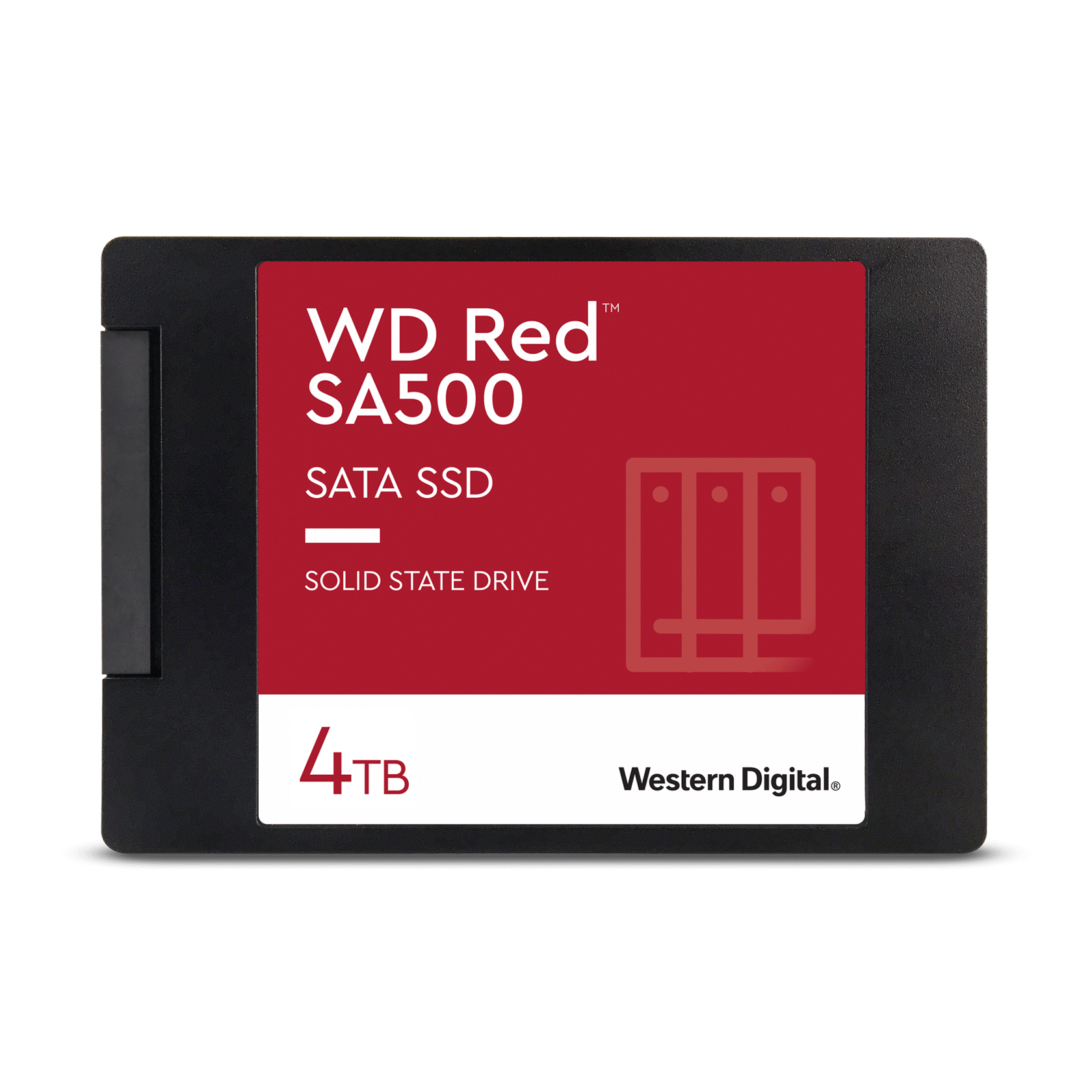 Western Digital 4TB WD SA500 NAS SATA - Solid State Drive, Red - WDS400T2R0A