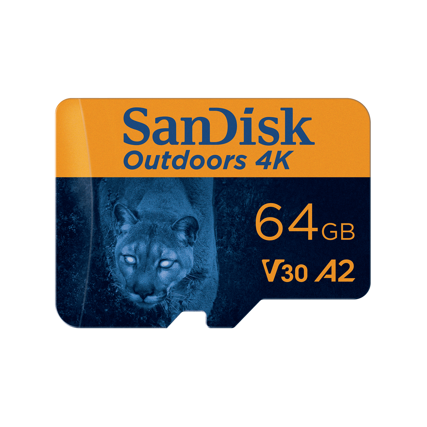 SanDisk Outdoors 4K MicroSDXC UHS-I Card With SD Adapter - 64GB - SDSQXAH-064G-GN6VA