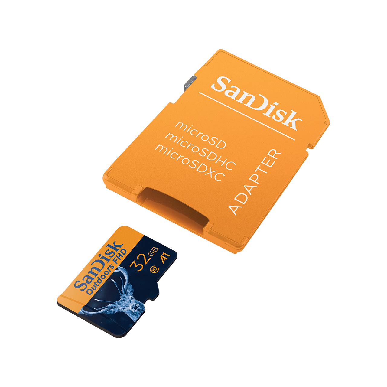 32GB Orange SanDisk Outdoors FHD microSDHC/XC UHSI Memory Card with