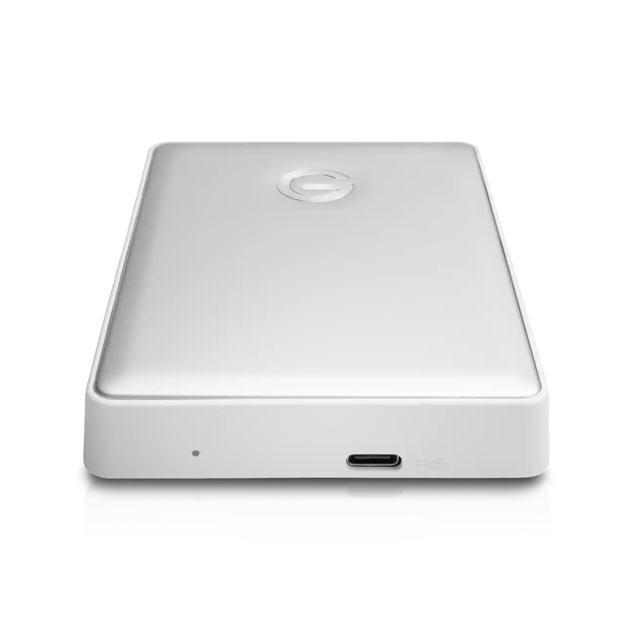 G Drive Mobile USB-C 4TB Silver Front with Top- Zoom Image