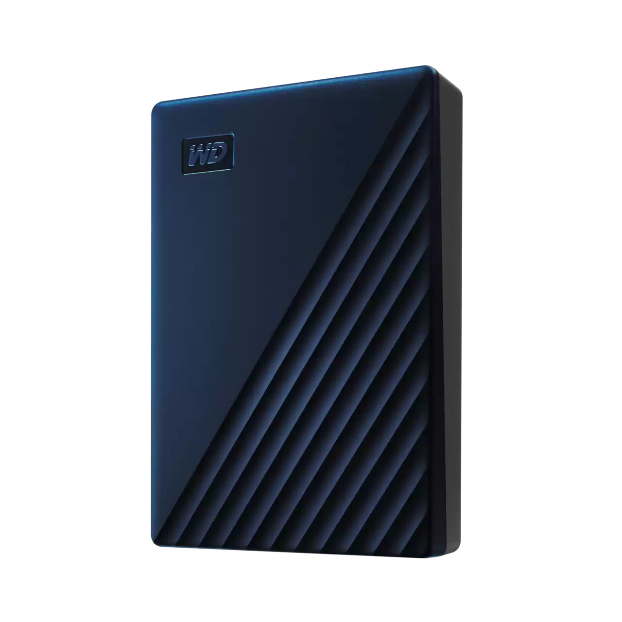 MyPassport for Mac 4-5 TB Midnight Blue Left Angled- Zoom Image