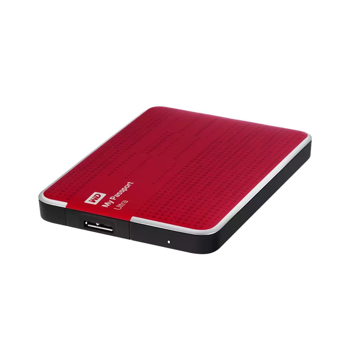 My Passport Ultra 2014 USB 3.0 HDD Recertified Red Angled- Zoom Image