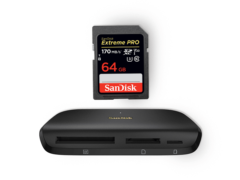 SanDisk Extreme® microSDXC™ UHS-I CARD + MobileMate USB 3.0 Reader