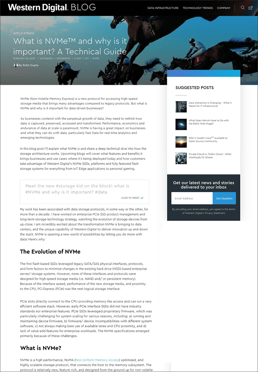 기술 가이드 - NVMe™의 개념과 중요성