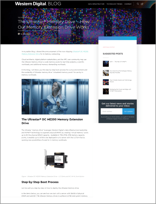 Ultrastar® 메모리 드라이브 - 메모리 확장 드라이브의 동작 방식