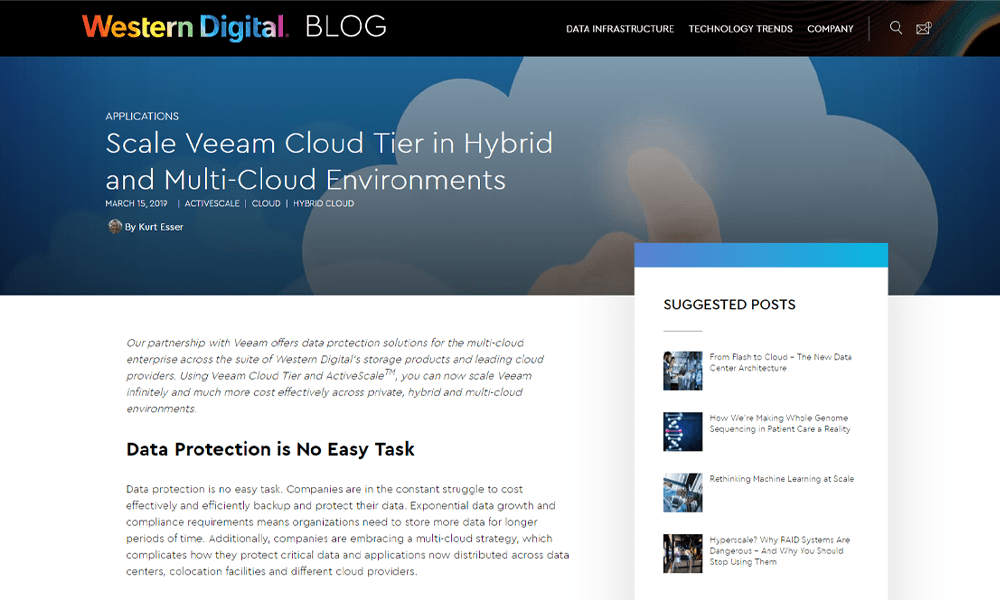 Veeam Cloud Tier와 ActiveScale