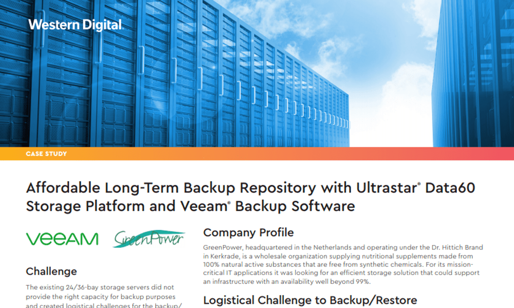 Western Digital and Veeam Partnership Western Digital